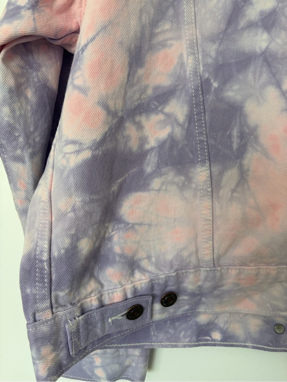 Levi's Pastel Pink & Lavender Tie-Dye Denim Jacket - Picture 5 of 7